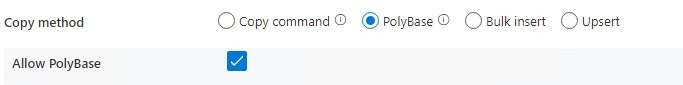 Copy strategy : Polybase